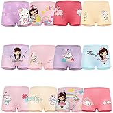 JackLoveBriefs Girls Cotton Underwear with 12 Packs Toddler Boyshort Panties