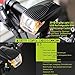 Meilan Bike Light Kit Front and Black Smart Lights for Bike Headlight and Taillight set,USB Rechargeable,Easy to Instal (x1)