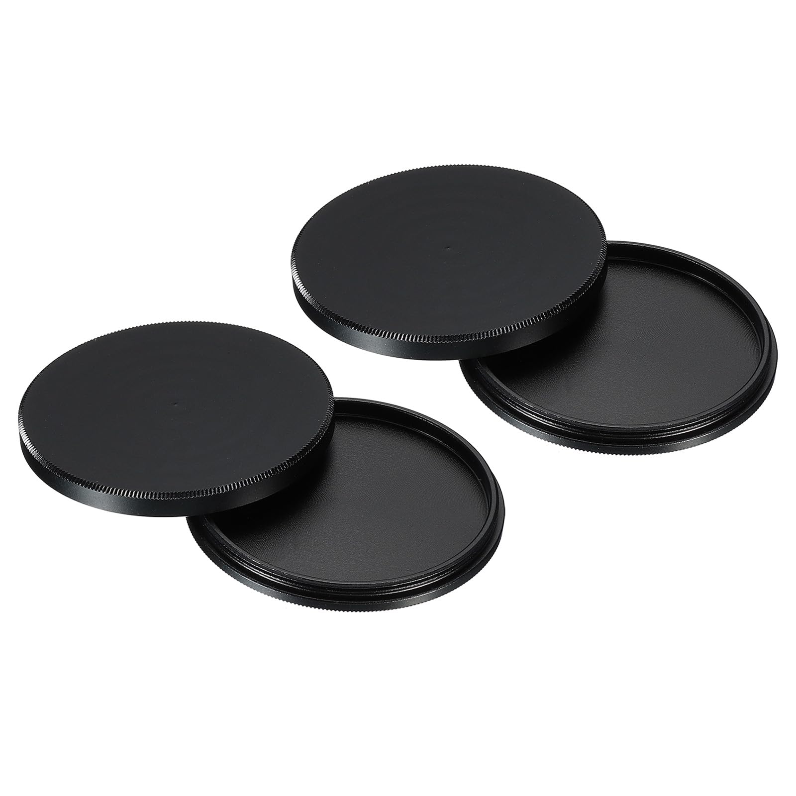 PATIKIL 46mm Lens Cap, 2 Pack Camera Lens Cap Cover Universal Front Metal Lens Filter Stacks Cap Protective Case for 46mm Camera Circular Polarizing Fader ND Filter, Black