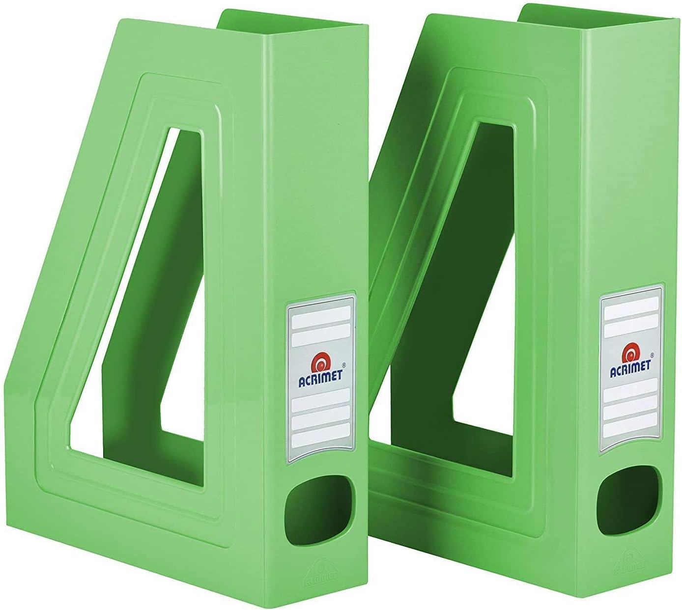 Acrimet Magazine File Holder, Vertical Rack for Documents Folders and Mail, Durable Plastic Desk Organizer for Office & Home