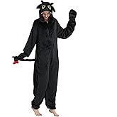 Zyrah Snug Fit Unisex Adult Animal Onesie Pajamas, Flannel Cosplay Animal One Piece Halloween Costume Sleepwear Homewear