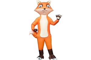 anroog Inflatable Costume for Adult Fox Costume Halloween Blow Up Fox Costumes Animals Suit for Men Women Funny Cosplay Party