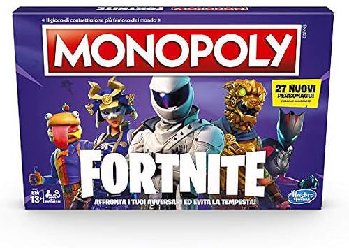 Amazon Com Hasbro Monopoly Fortnite Box Game Season 2 Italian Edition Toys Games