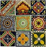 9 Hand Painted Talavera Mexican Tiles 4