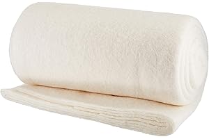 PLAZOTTA 90 Inch x 72 Inch Natural Cotton Batting, No Compression Packaging, Soft Quilting Batting Fabric for Quilts, Sewing 