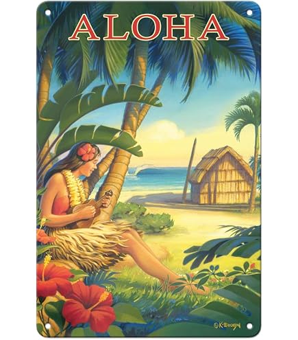 Amazon.com: Pacifica Island Art 8in x 12in Vintage Hawaiian Tin