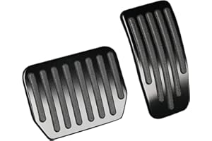 QIRUIMY Foot Pedal Pads Set for Tesla Model 3 Model Y, Non-Slip Performance Aluminum Car Accessories Brake & Accelerator Pedal Covers for Model 3/Y (Black)