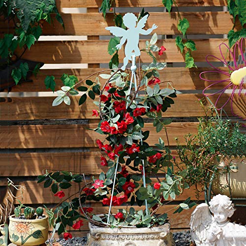 CJSWT Garten Gitter für Rankgerüst Kletterpflanzen Obelisken zum Klettern Gartenpflanzen Wetterbeständig Eisen und… – Bild 5