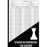 Chess Scorebook: 100 Games Sheets, Chess Notation Book, Chess Annotation Log Notebook Chess Workbook, Moves Tracking Journal, 100 Moves