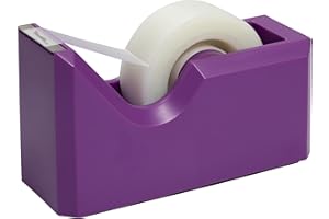 JAM PAPER Colorful Desk Tape Dispensers - Purple - Sold Individually