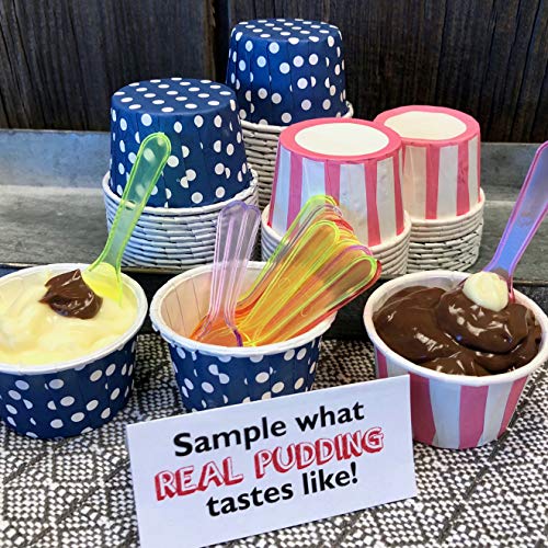 Bulk Candy Nut Mini Baking Cups - Navy Blue White Dot - 100 Pack