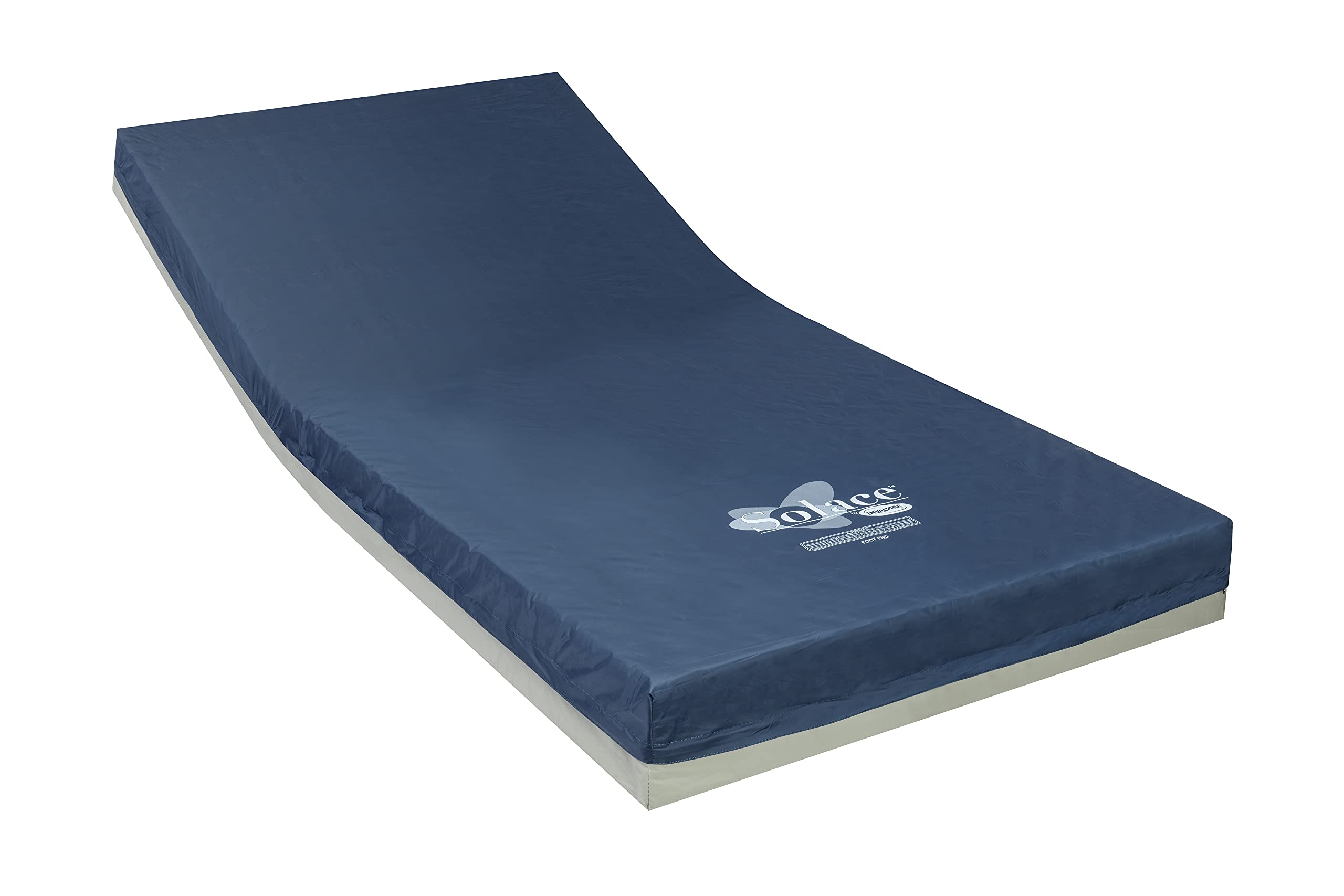 Photo 1 of Invacare Hospital Bed Mattress, Solace Prevention Mattresses, Dual-Layer Foam with Zoned Pressure Relief, Fortress Cut Top, Fluid-Resistant Waterproof Cover & Welded Zipper, Made in USA (36"x80"x6")