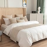 GOFOHIMI Beige Bed Runner & Cushion Cover Set, 45x210cm Jacquard view 4