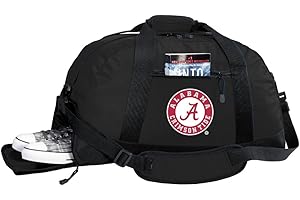 BROAD BAY University of Alabama Duffle Bags - Alabama Gym Bag w/SHOE POCKETS (Black Round Logo)