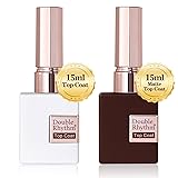 Double Rhythm 2 Pcs 15ML No Wipe Gel Top Coat and