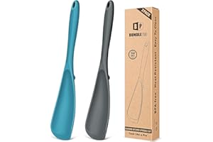 Pack of 2 Cooking Spoons for Non Stick Cookware, Multifunction Spatula Spoon BPA-Free, One-Piece Design, Suitable for Scoopin