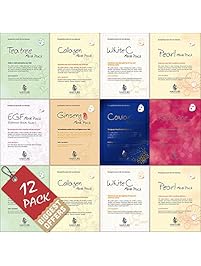 Facial Sheet Mask [NAISTURE] Face Treatment Pack (12 Sheets) Smooth Moisturizing Hydration Revitalizing - Made in Korea
