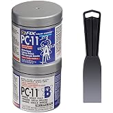 PC Products PC-11 Epoxy Adhesive Paste Kit with Applicator, Two-Part Marine Grade, 1/2lb in Two Cans, Off White