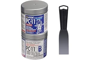PC Products PC-11 Epoxy Adhesive Paste Kit with Mixing Tool, Two-Part Marine Grade, 1/2lb in Two Cans, Off White, (20128)