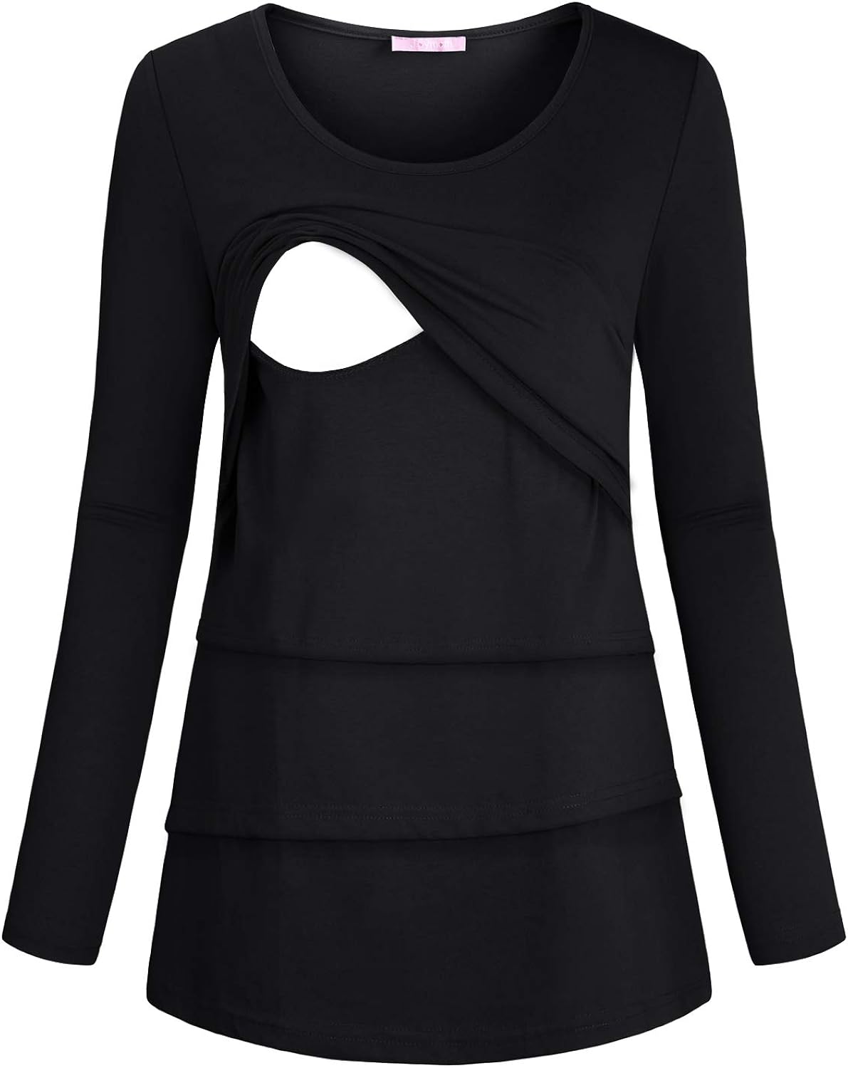 JOYMOM Maternity Long Sleeve Nursing Tops Casual Shirts for Breastfeeding