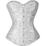 Corsetto Sexy Da Donna Corsetti Lunghi Gotici Per Torso Raso Nero - Foto 9