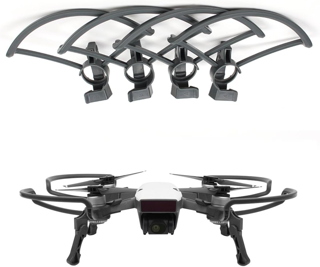 AQGOODLIFE DJI Spark Accessories Propeller Guards Quick-Release with Landing Gear Leg Height Extender 2 in 1 Protection Combo Set