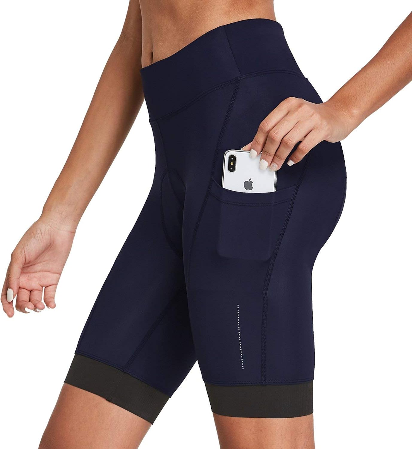 Willit Womens Bike Shorts 3D Padded Cycling Bicycle Shorts Pockets Quick Dry Lightweight Pockets 8": Clothing