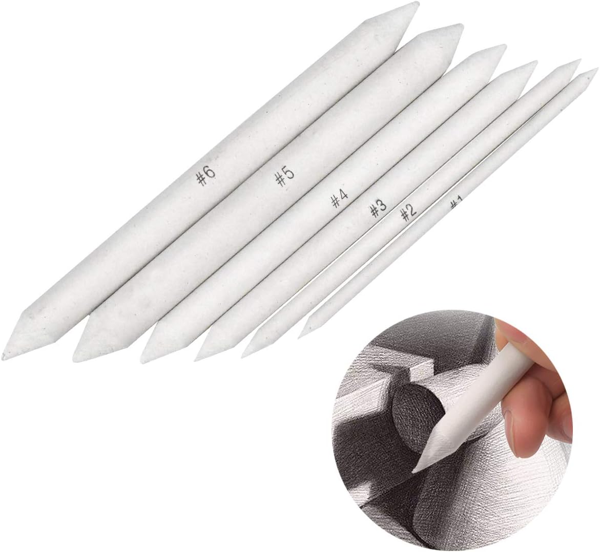 Set 7 Pezzi Per Sfumatura Disegno - Sfumini E Gomma Matita Per Artisti - Foto 2