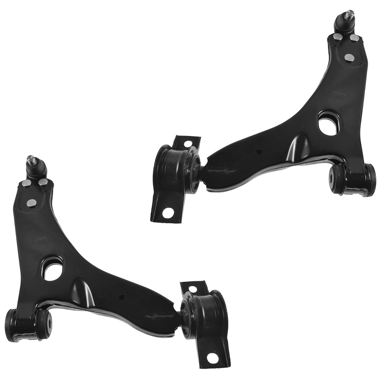 TRQ Front Left and Right Lower Control Arm with Ball Joint Set 2 Piece Compatible with 2000-2004 Ford Focus Image
