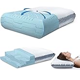 MASTERY MART Firm Pillow for Deep Sleep – Cooling Memory Foam, Adjustable Height, Standard Size, Ideal for Side, Back & Stomach Sleepers (25" x 16")