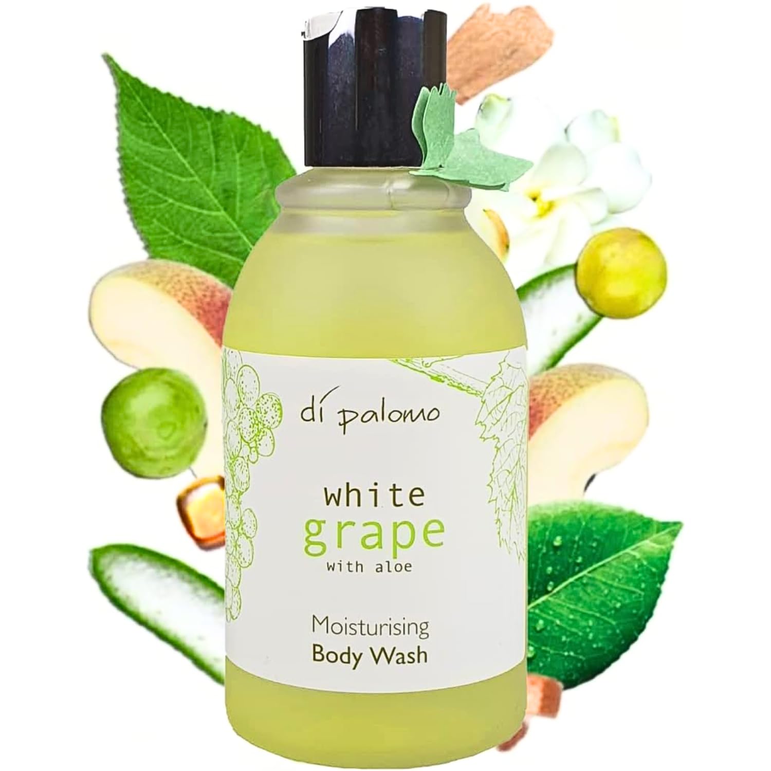 Di Palomo Vegan White Grape & Aloe Body Wash 240ml – Moisturising Shower & Bath Cleanser for Men and Women, Gentle Skincare Formula, Luxury Vegan Gift — image 1
