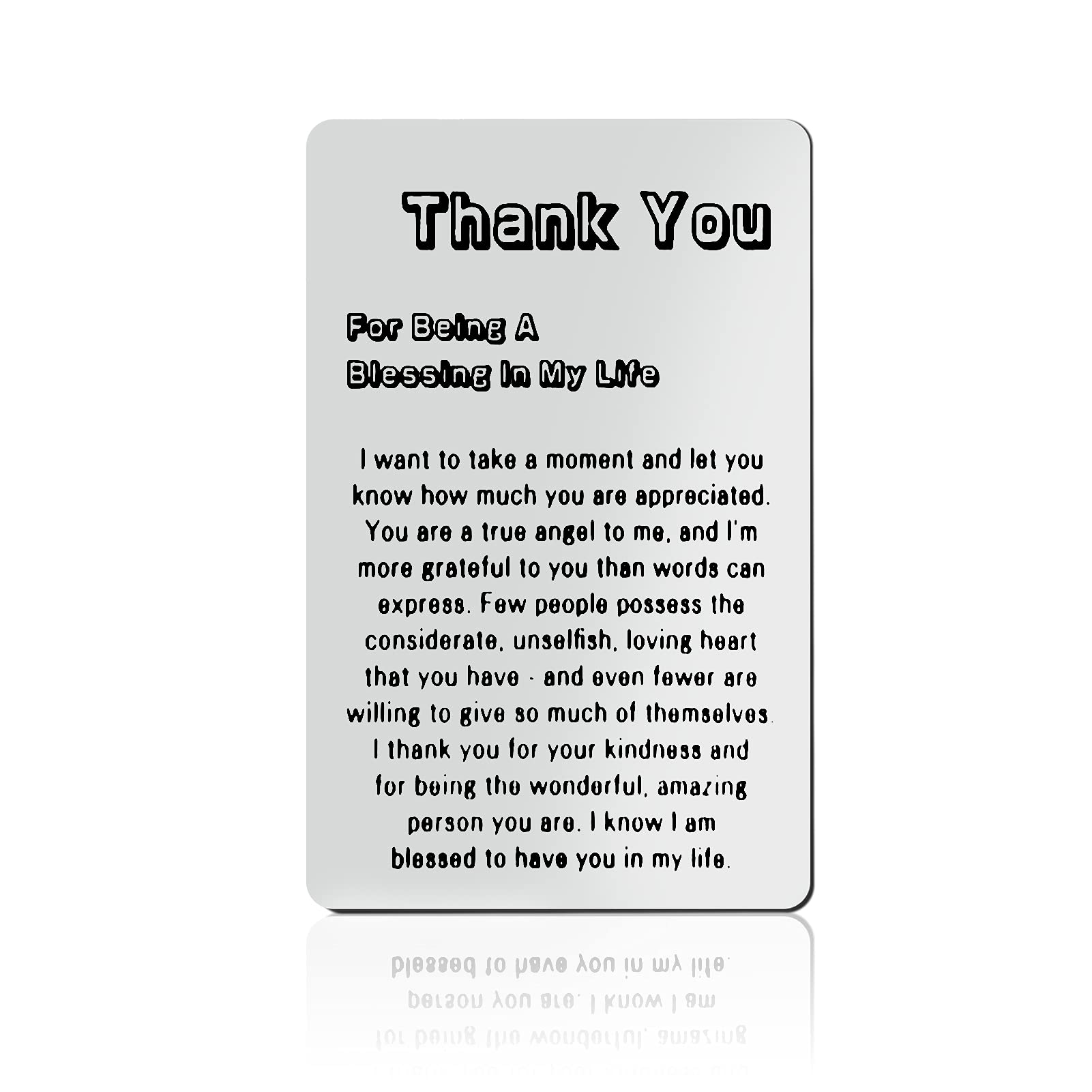 Thank You Gifts for Teacher Nurse Coworker Thank You for Being A Blessing In My Life Wallet Card Insert for Friends Family Thanksgiving Christmas Birthday Gifts Thank You Gifts for Coach Mentor