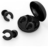 ENJROKJ Ear Plugs for Sleeping Noise Cancelling, 32dB Ear Plugs for Noise Reduction with 8 Ear Tips,Comfort Silicone Earplugs for Sleep, Concert, Work, Snoring Silicone Hearing (Black)