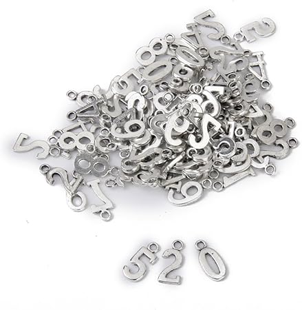 Amazon ノーブランド品 数字 ペンダント Diy 素材 材料 飾り チャーム 混合文字 ネックレス ビューティー 通販