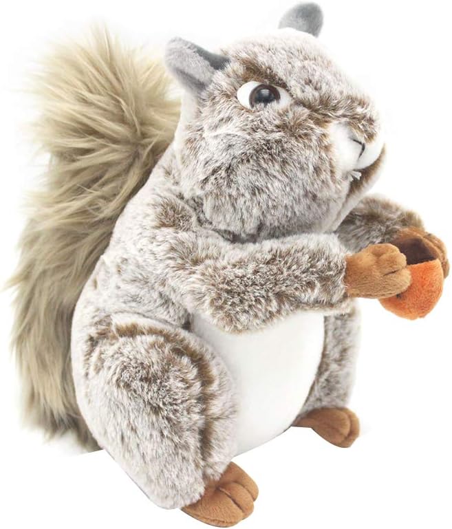 Anniston Plush Toy, Cute Simulation Squirrel Animal Stuffed Doll Soft Fluffy Sofa Couch Decor Toy Ultra Soft Furry Stuffed Animal Plush Gifts for Kids Boys Girls Small Dogs
