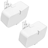 Yibracki Pair of Heavy Duty Speaker Wall Mounts for Sonos 5 Mount &amp; Sonos Play 5 Mount - Tilt &amp; Swivel Adjustable Speaker Mounts for Sonos Play 5 Gen 2 Wall Mounting Bracket, White