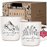 Promoted to Grandparents 2026 Coffee Mug Set, Est 2026 Grandma and Grandpa Coffee Cups, New Pregnancy Announcement Gift for Future Grandparents, Unique Baby Reveal Tea Mugs, 13Oz