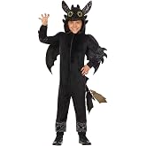 Spirit Halloween How to Train Your Dragon Live Action Kids Toothless Jumpsuit Costume, Officially licensed, Dragon Outfit