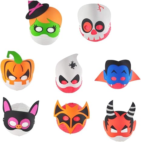 Amazon Co Jp Kesyoo 8ピース手作り面白いフェイスマスクのおもちゃdiyハロウィン装飾マスク素材パフォーマンス小道具パーティー用品 ランダムスタイル ハロウィーンパーティーの装飾 ホーム キッチン