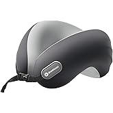 drembloo Neck Pillow Airplane, 100% Pure Memory Foam, Cooling Airplane Pillow, Travel Pillow, Travel Pillows for Airplanes, Plane Pillow, Flight, Gray