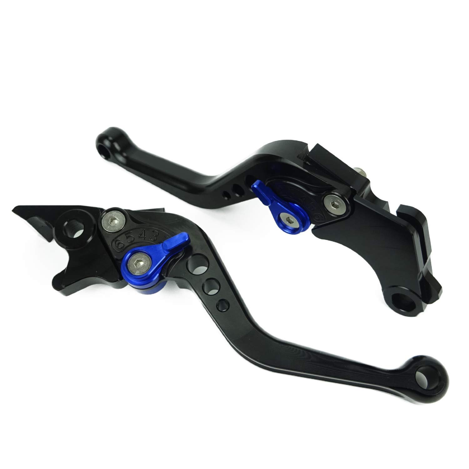 H218黒(青) ホンダ ブレーキ クラッチレバー 6段階調整 ショート CL250 モンキー125 GROM 400X CBR400R 等に適合 の商品画像