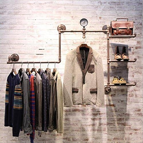 Shelves DUO Shelving Multi-functional Clothing Store Display Stand For Clothing Store Racks (Color : Bronze)
