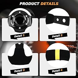 VOONKE Universal Racing Steering Wheel,13.6" Grip