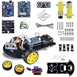 UCTRONICS Smart Robot Car Kit for Arduino Automatic Avoidance of Obstacles with UNO R3, 2-wheel Drives, HC-SR04 Ultrasonic Sensor, L293D Motor Control Shield, Micro Servo Motor 9g