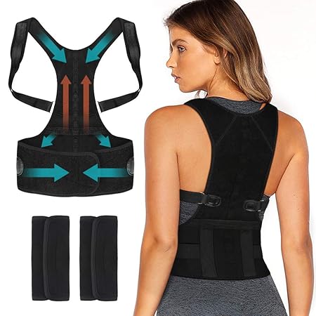 Nasharia Haltungstrainer, Geradehalter zur Haltungskorrektur Schulter Rückenstütze Rücken Haltungsbandage mit verstellbare Gr