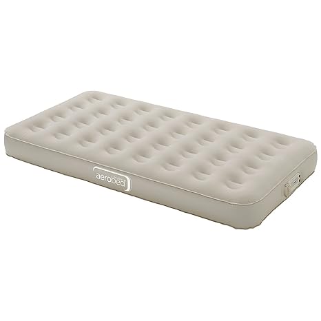Aerobed Luftbett Luxury Collection Single Luftmatratze selbstaufblasend eine Person, Velour Gästebett mit aufschraubbarer ele