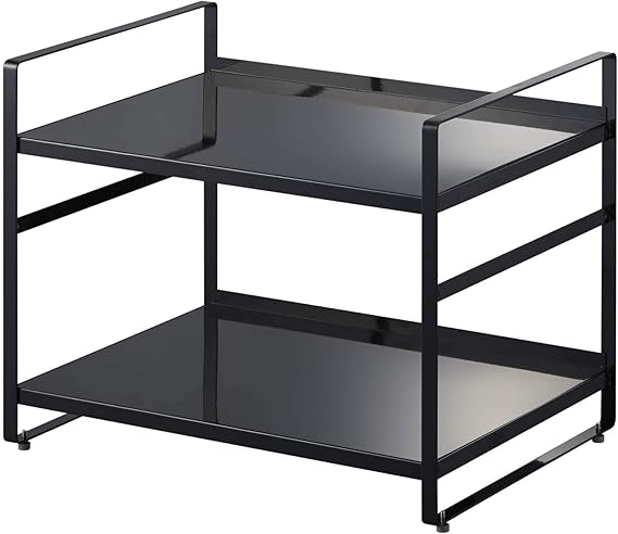 Amazon 山崎実業 Yamazaki 冷蔵庫上収納ラック ブラック 約w58xd45xh46cm タワー 冷蔵庫上収納 キッチン収納 ラック 転倒防止 4471 キッチンラック オンライン通販