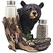 Black Bear Glass Salt and Pepper Shaker Set Sculpture Kitchen Decor in Rustic Lodge and Cabin Figurines by Home-n-Gifts