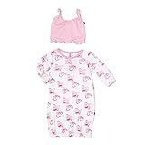 KicKee Pants Little Girls Gown & Knot Hat Set