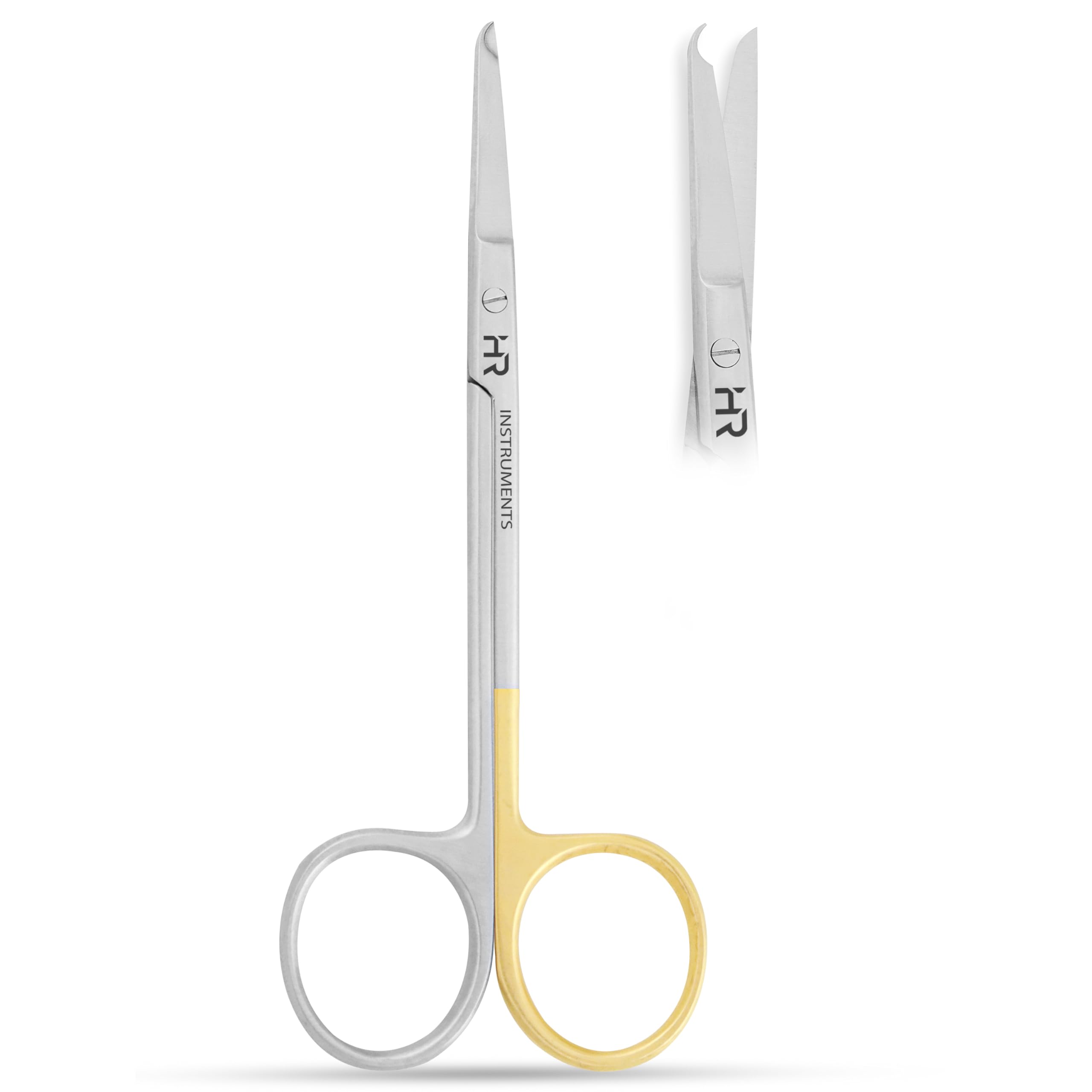 Premium Quality Suture Stitch Scissors with Crescent Delicate Hook- Perfect for Suture Removal, First Aid, EMS Training Professionl Students and More- Stainless Steel (13cm, Straight)